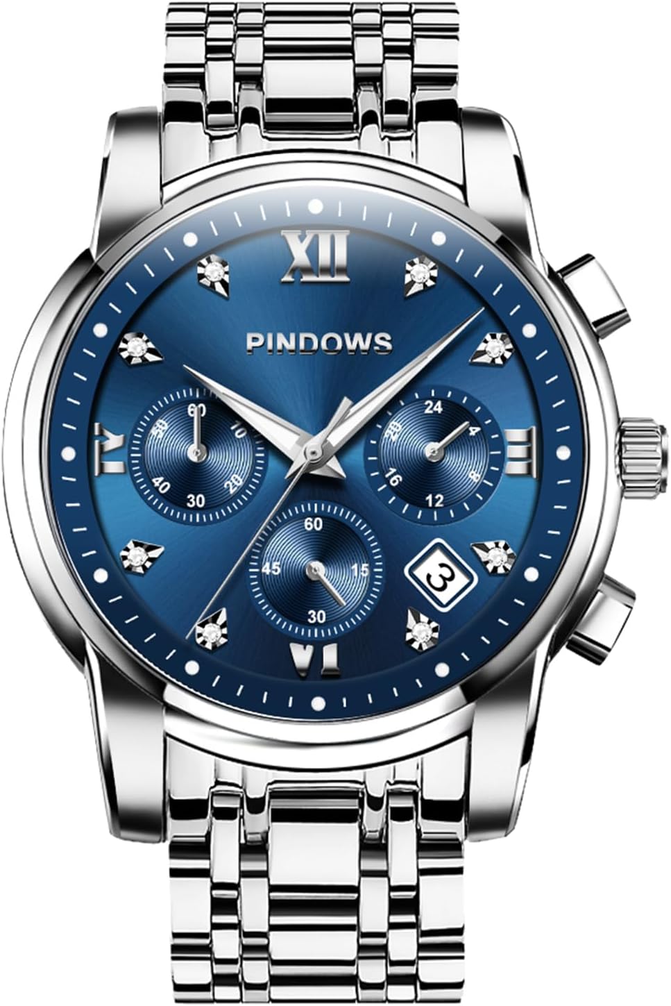PINDOWS Men's Luxury Chronograph Watch