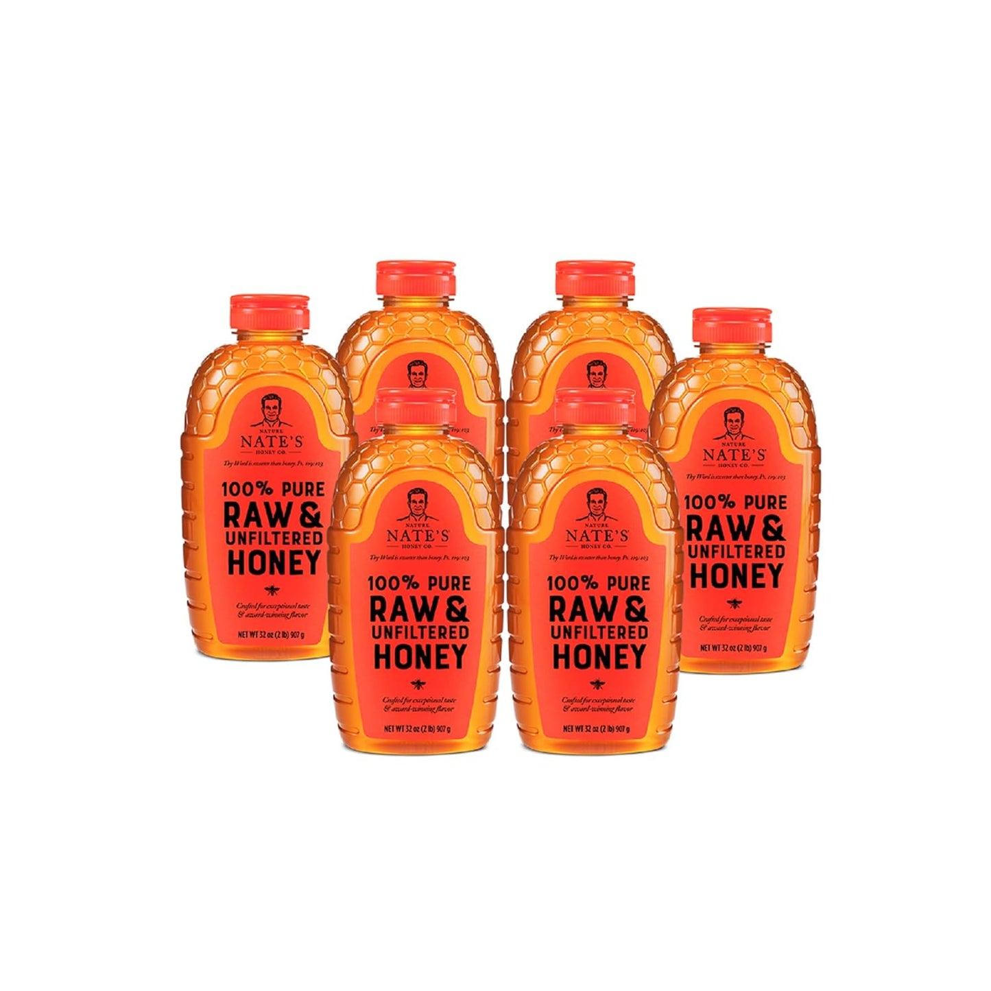 Nate's 100% Pure Raw Unfiltered Honey - Award-Winning Taste