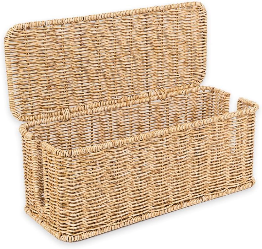 Rattan Cable Organizer: Hide Cords Stylishly!