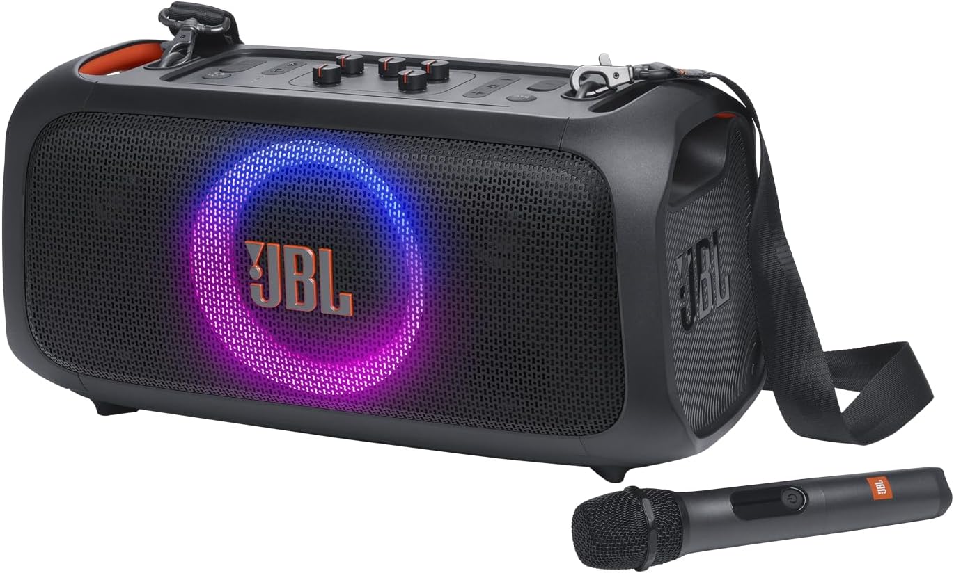 JBL PartyBox On-The-Go - Portable Speaker with Lights & Mic