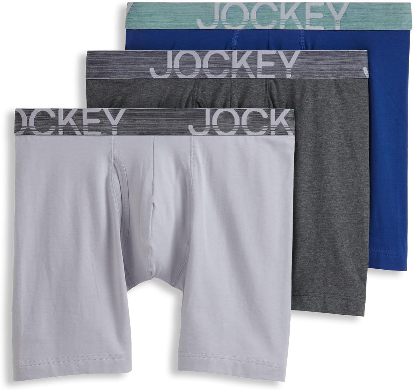 Jockey Men's ActiveStretch 7in Long Leg Boxer Briefs - 3 Pack