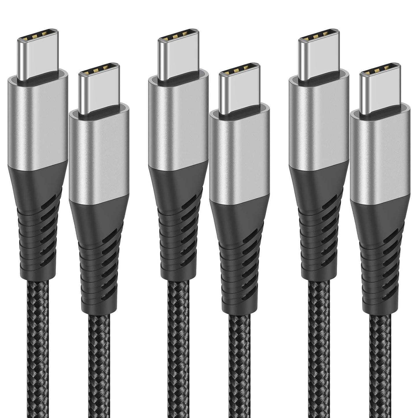 Fast Charge Trio: 3ft USB C Cable 3-Pack