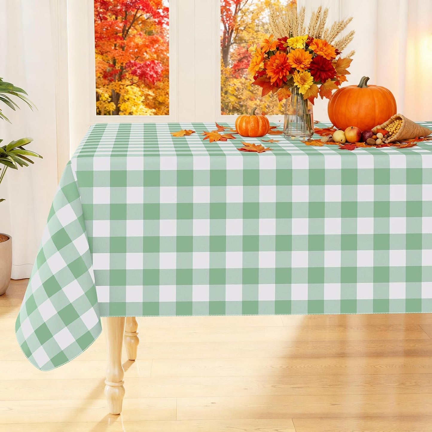 Smiry Rectangle Table Cloth - Waterproof Vinyl Table Cover