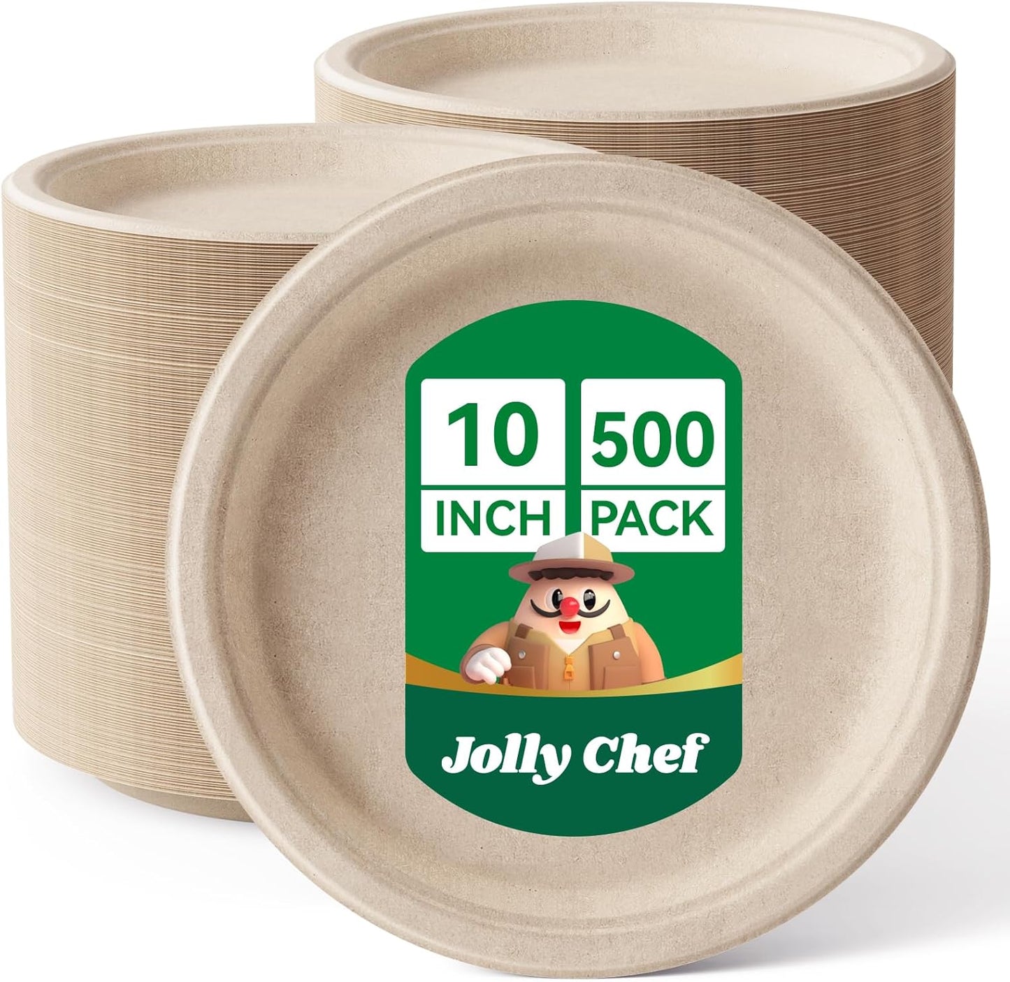 Compostable Heavy Duty Plates 10 Inch for Eco-Friendly Dining