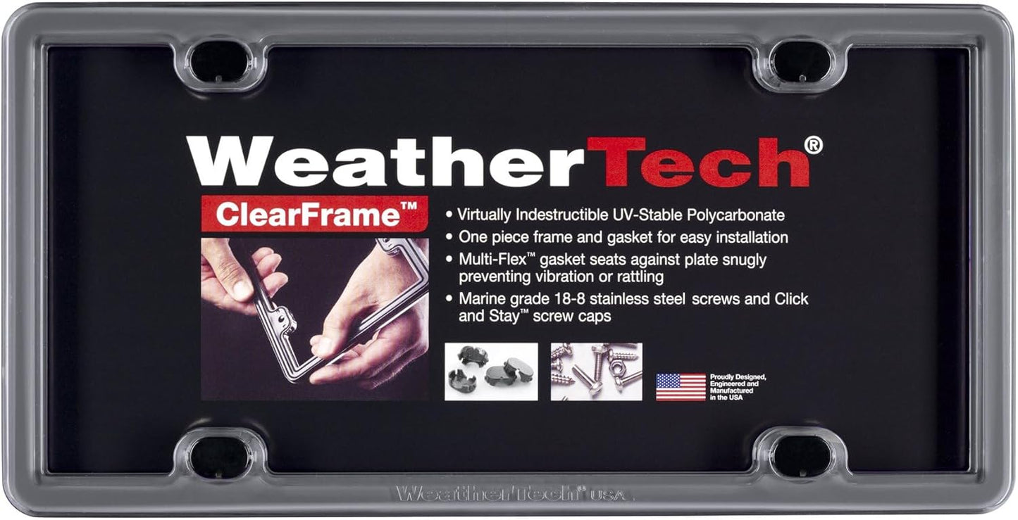 WeatherTech ClearCover License Plate Cover in Hot Pink Style