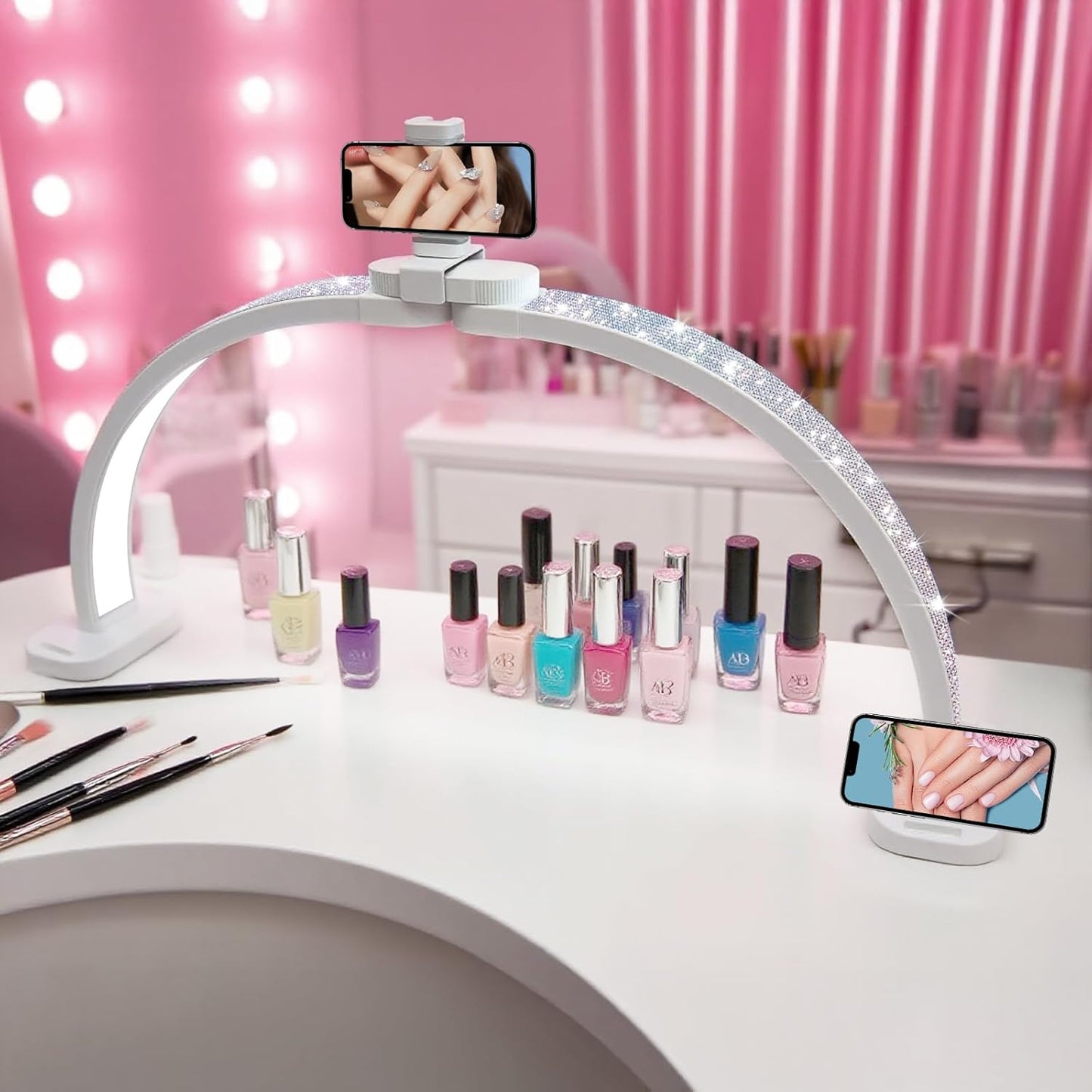 BZJ Half Moon Light for Nail Desk - Versatile LED Table Lamp