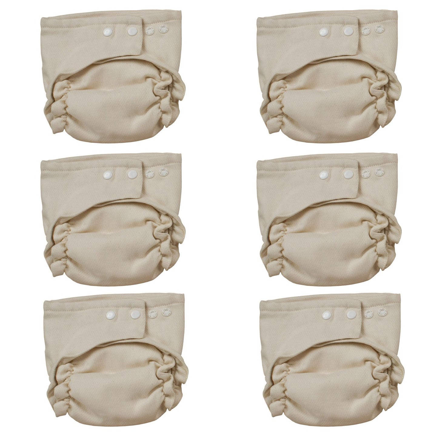 OsoCozy 100% Cotton Cloth Diaper 6-Pack - Soft & Absorbent - Easy Snap Closure