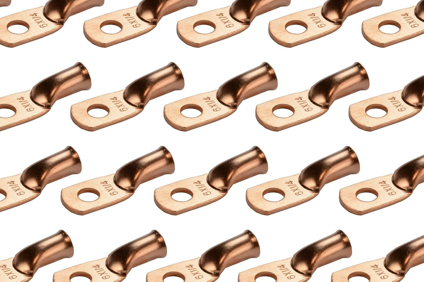 TEMCo 100 Pack Bare Copper Welding Battery Cable Ends for Durability