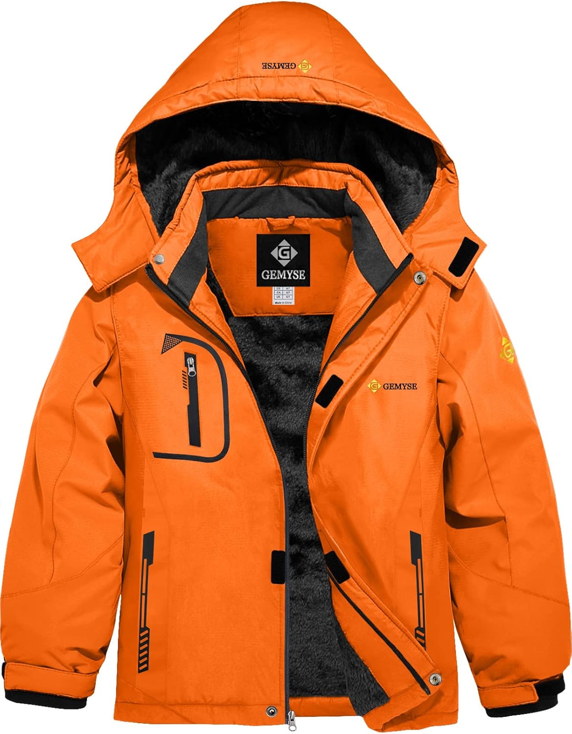 GEMYSE Boy's Waterproof Ski Snow Jacket for Winter Adventures