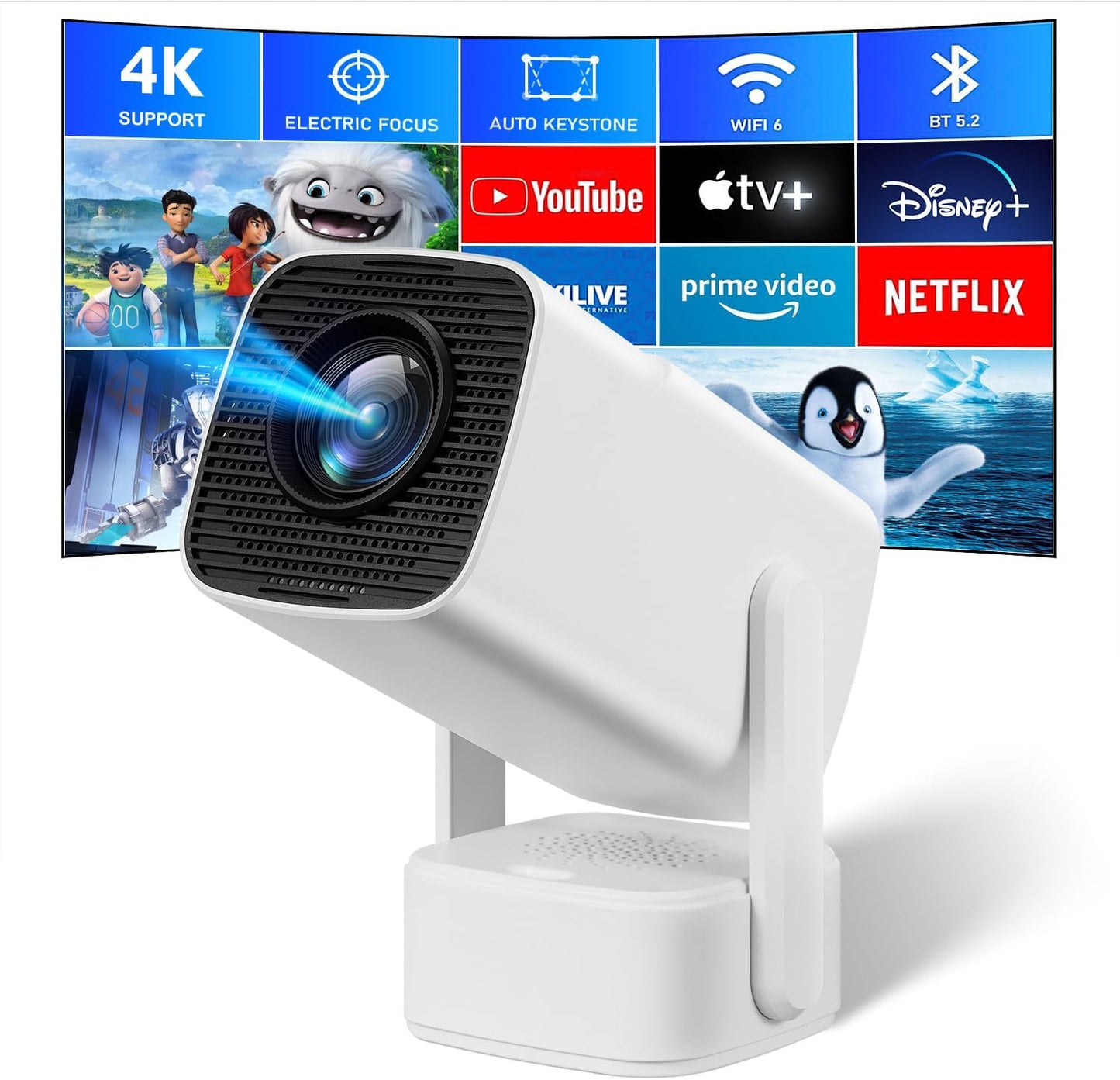 SEPYMP Mini 4K Projector - Electric Focus, 350 ANSI