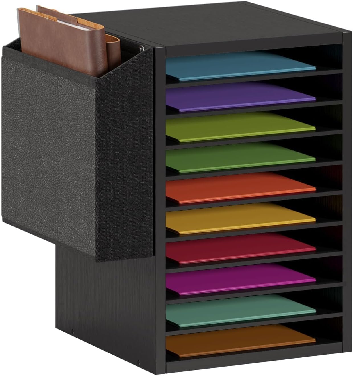 Office Mail Sorter with Adjustable Tiers for Classroom Organization