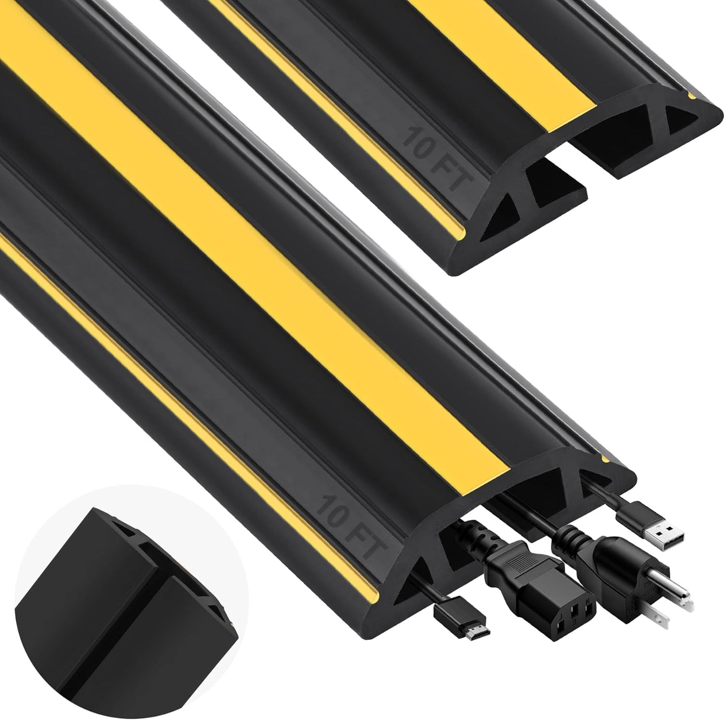 20FT Floor Cord Cover Protector for Home and Office Use