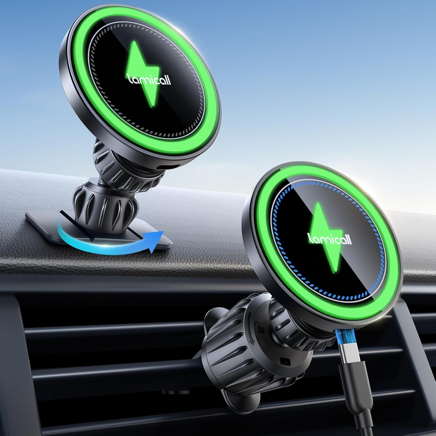 Magsafe Car Mount Charger - Fast Wireless Charging