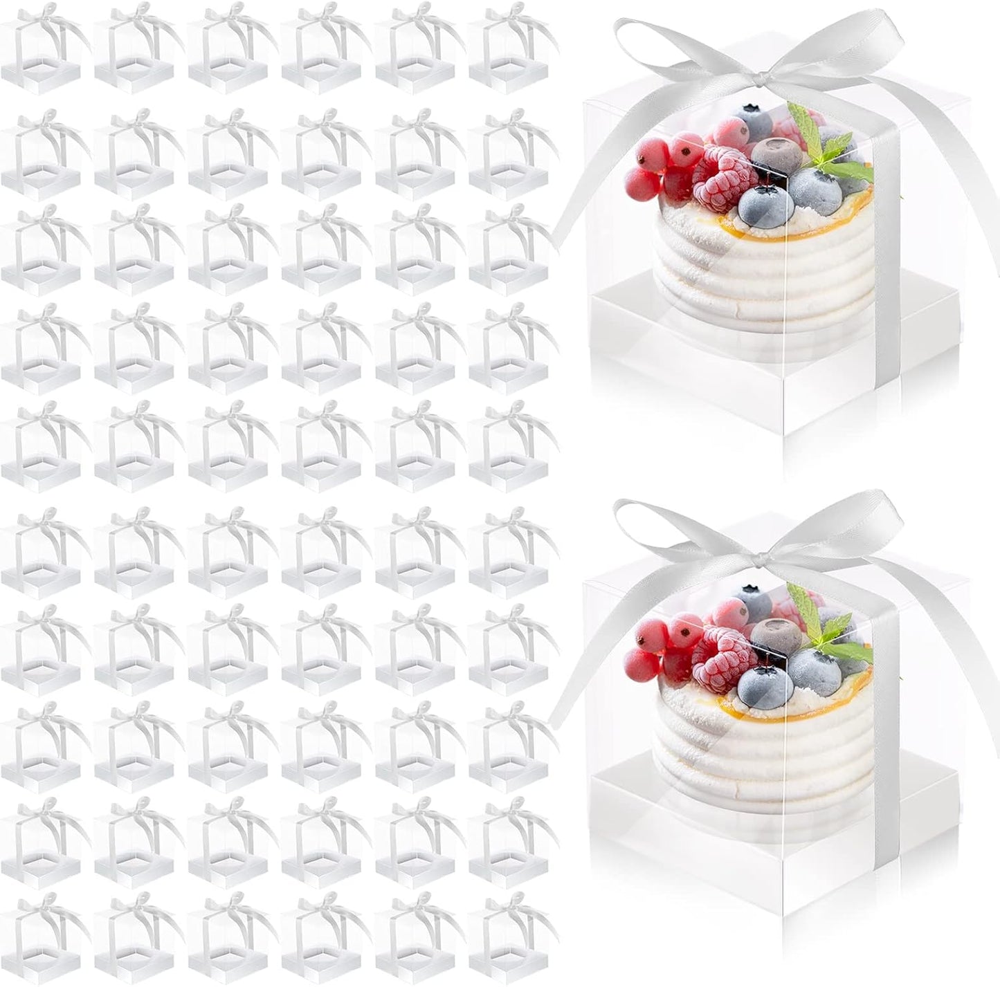 Clear Plastic Individual Cupcake Boxes for Parties and Events