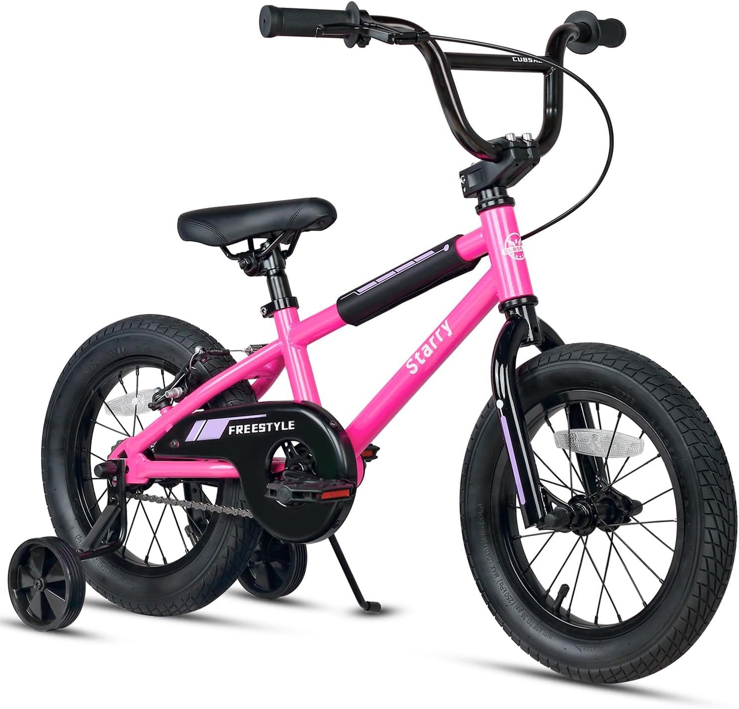 Kids BMX Style Bicycle with Training Wheels for Ages 1-10