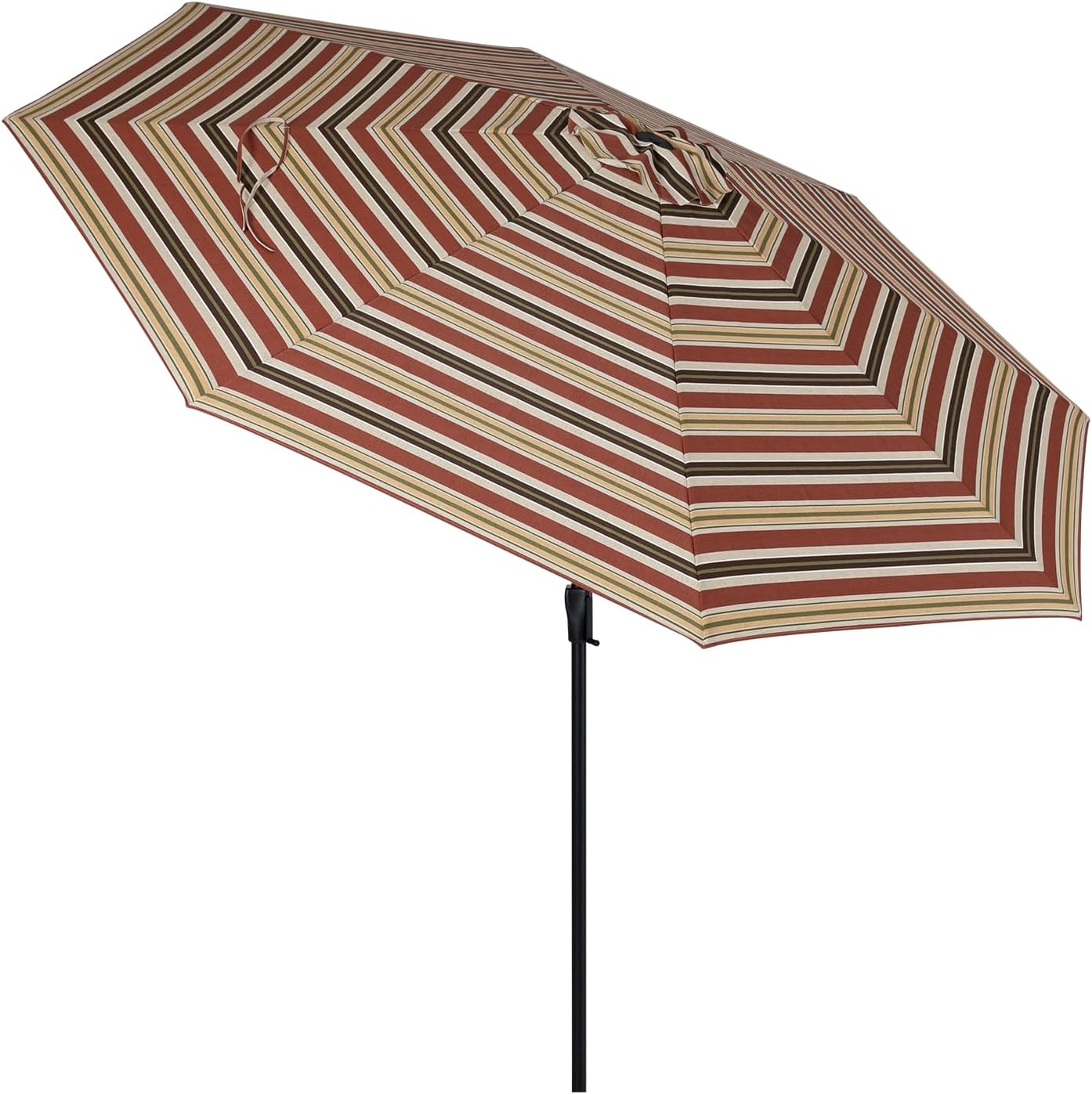 Tempera Striped Patio Umbrellas with Crank & Push Button Tilt