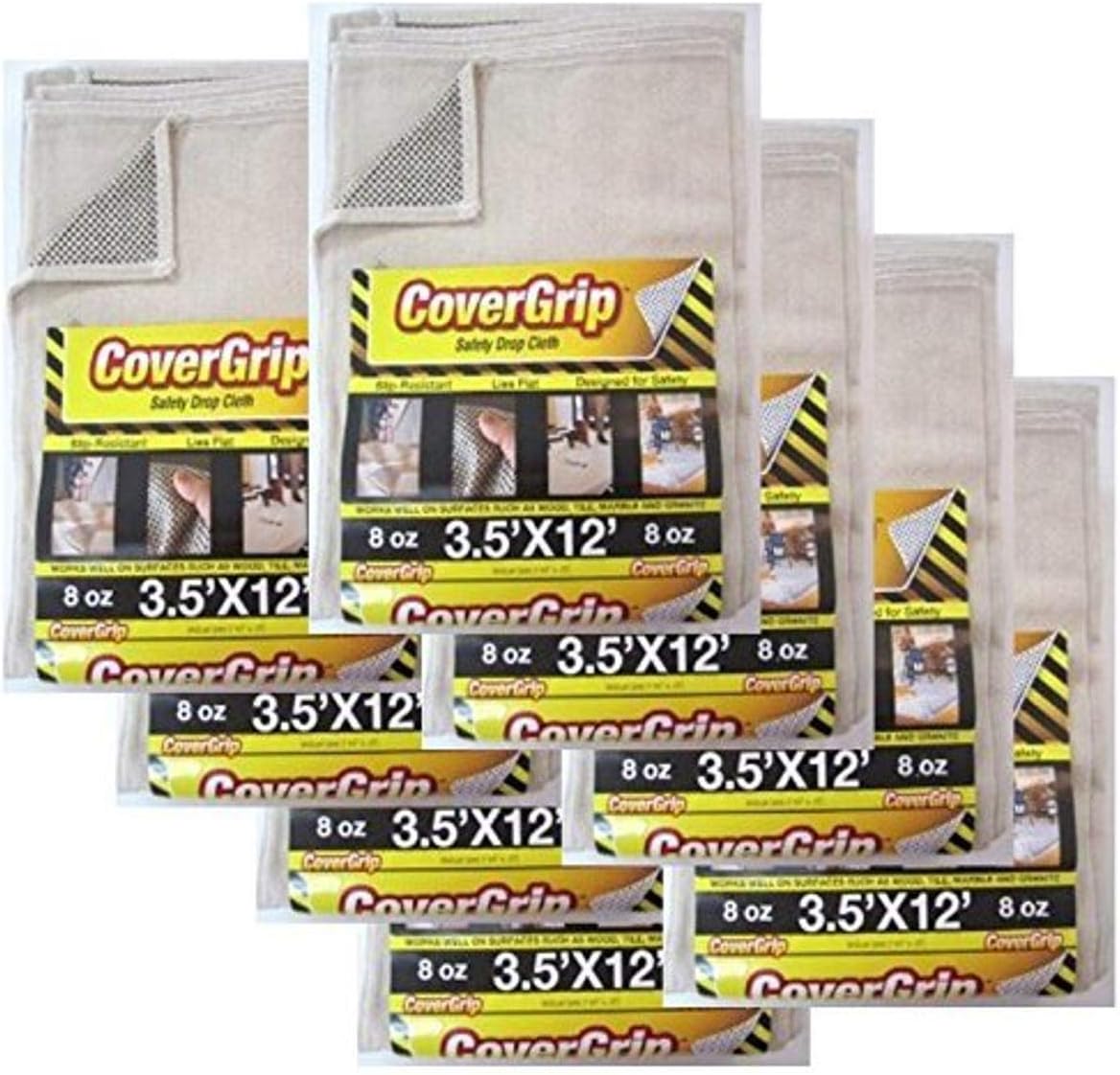 CoverGrip 8 Oz Canvas Safety Drop Cloths for Home Protection