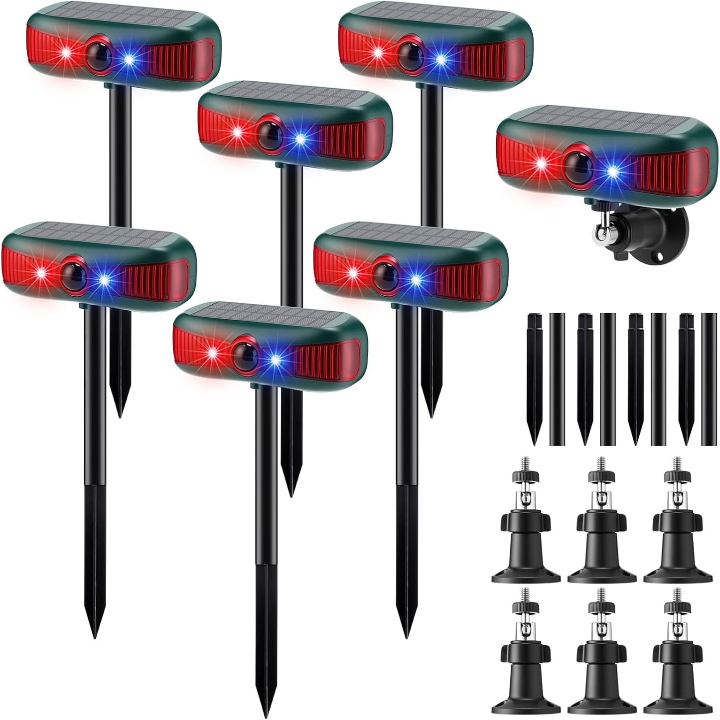 Qualirey Solar Outdoor Alarm Motion Sensor 129dB Security Siren