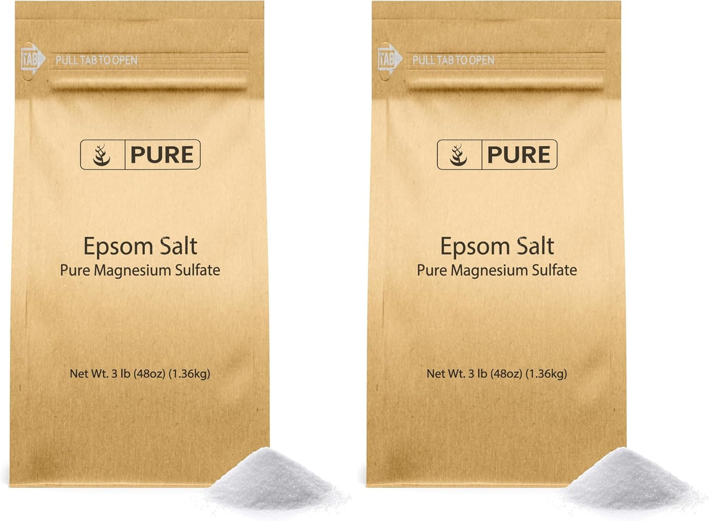 Pure Epsom Salt for Bathing & Soaking - 3 lb Pack of 2
