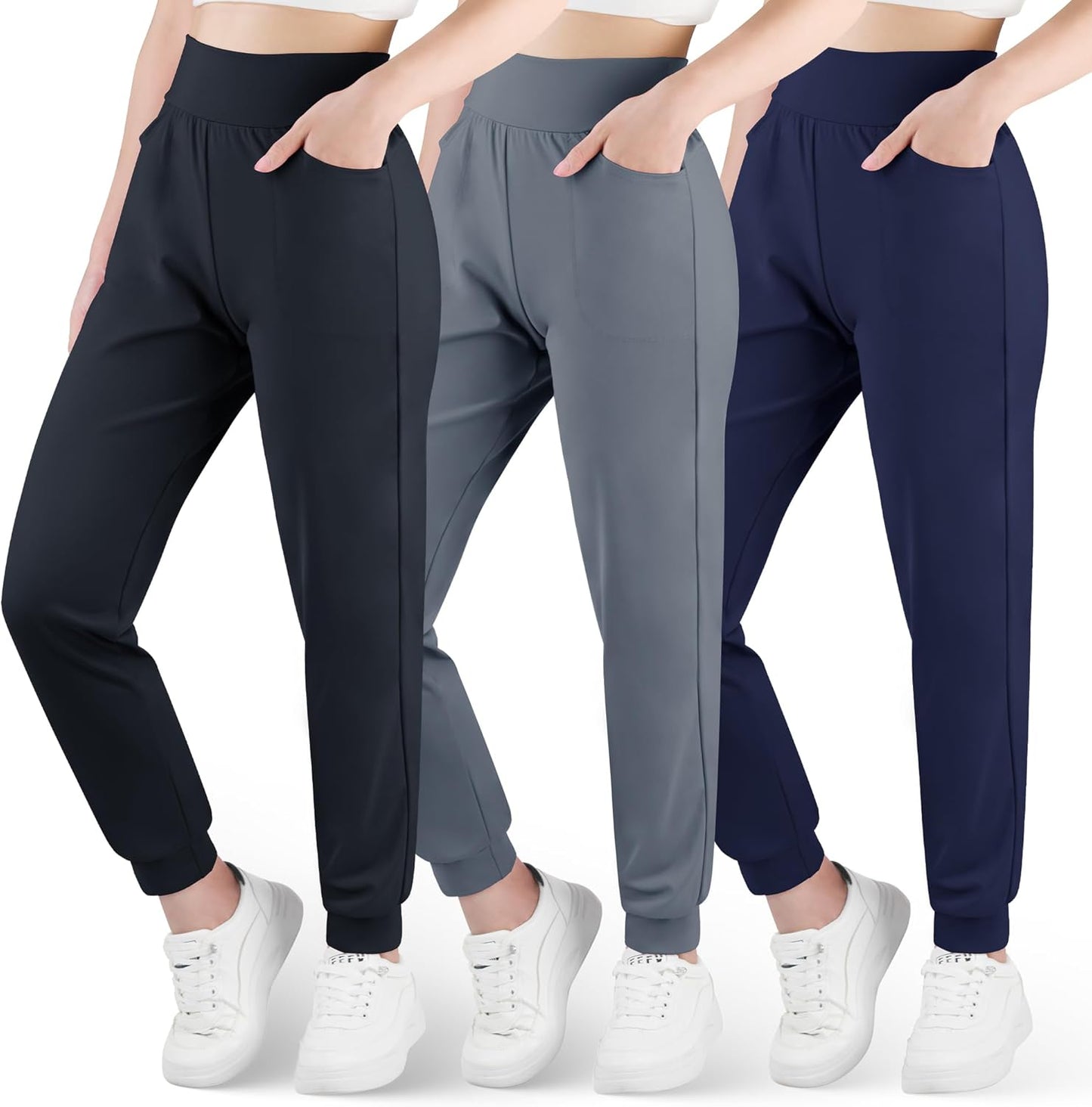 BIG ELEPHANT Girls Joggers with Pockets for Active Kids