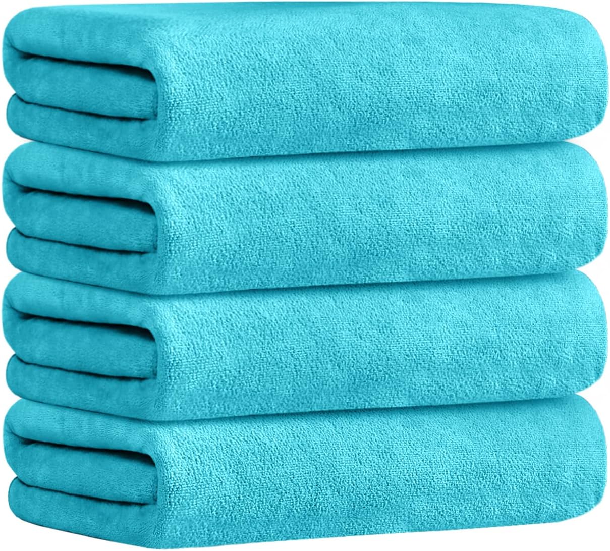 Large Microfiber Bath Towels Set - Soft, Absorbent, Fast Drying
