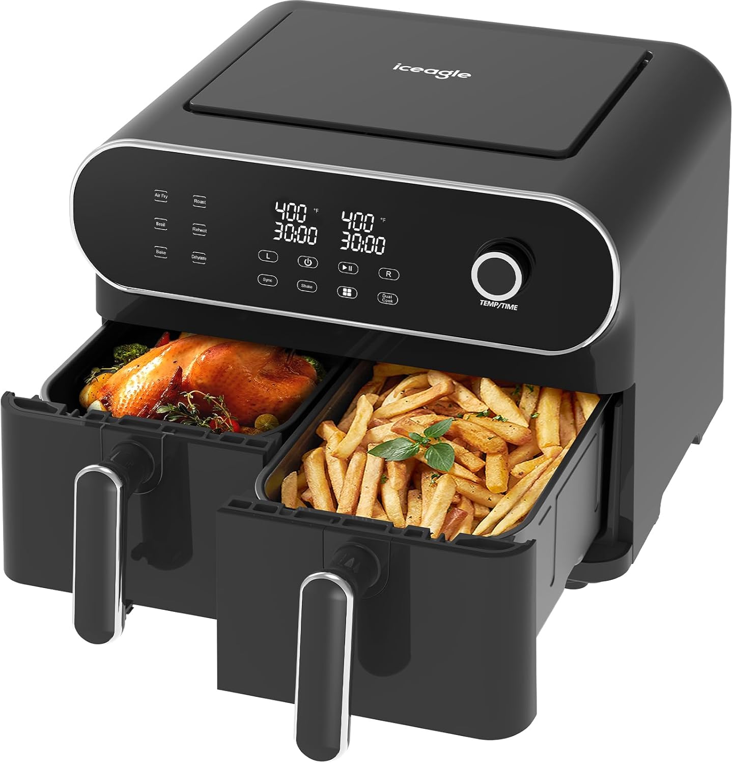 Dual Basket Air Fryer - Crispy Meals Fast!