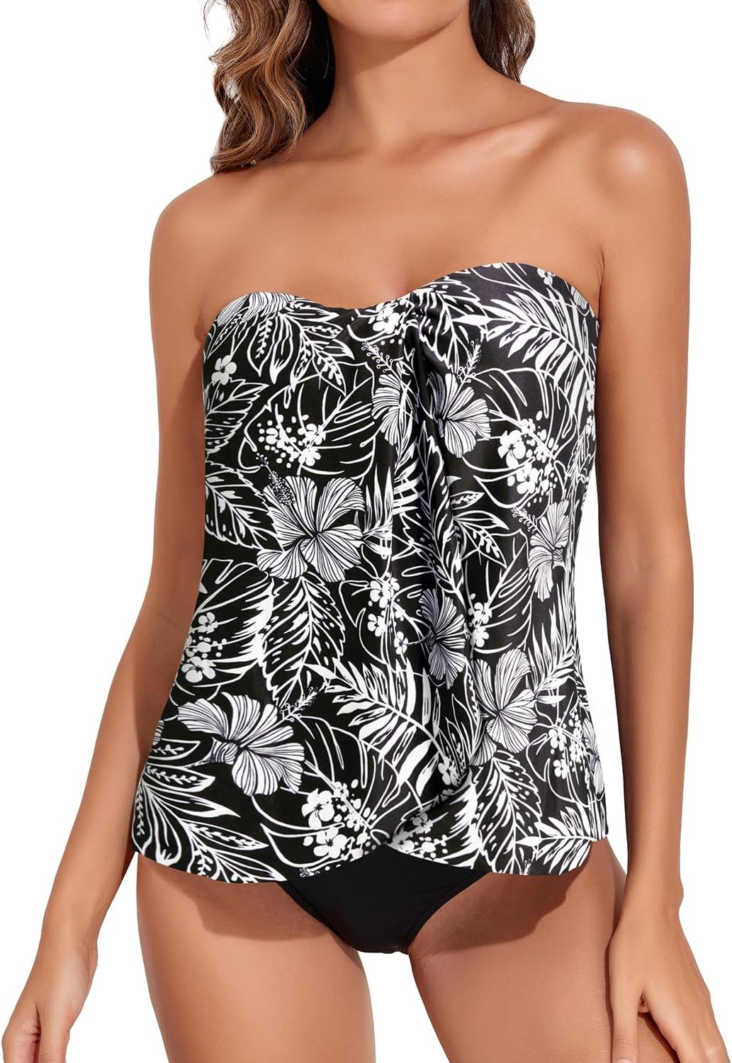 Tempt Me Two Piece Tankini Bathing Suits for Women with Tummy Control