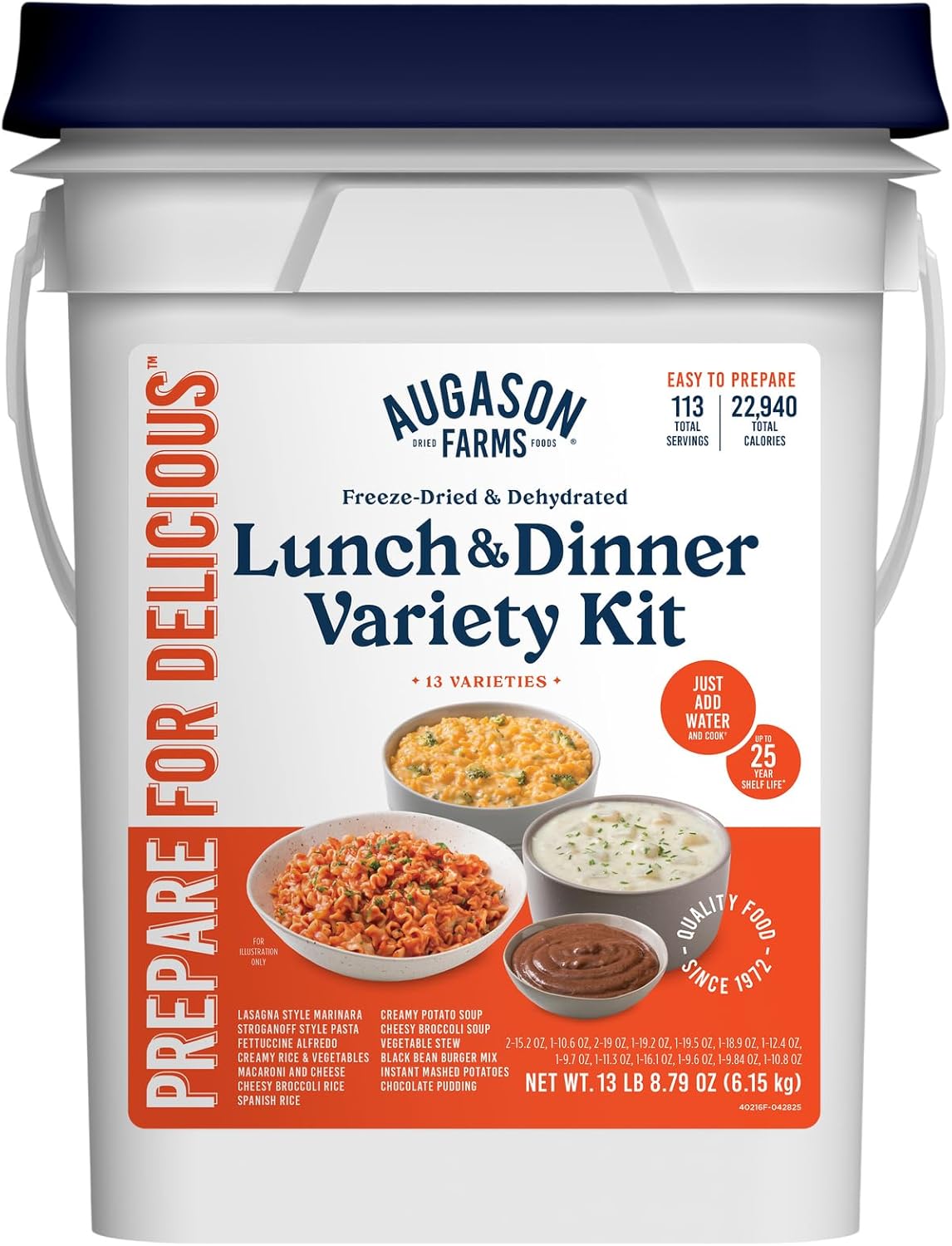 Emergency Food Supply Variety Kit with 25 Year Shelf Life