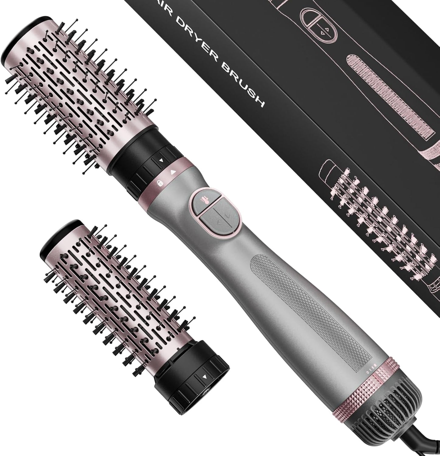 Bautia Rotating Hair Dryer Brush - 4-in-1 Styling Power!
