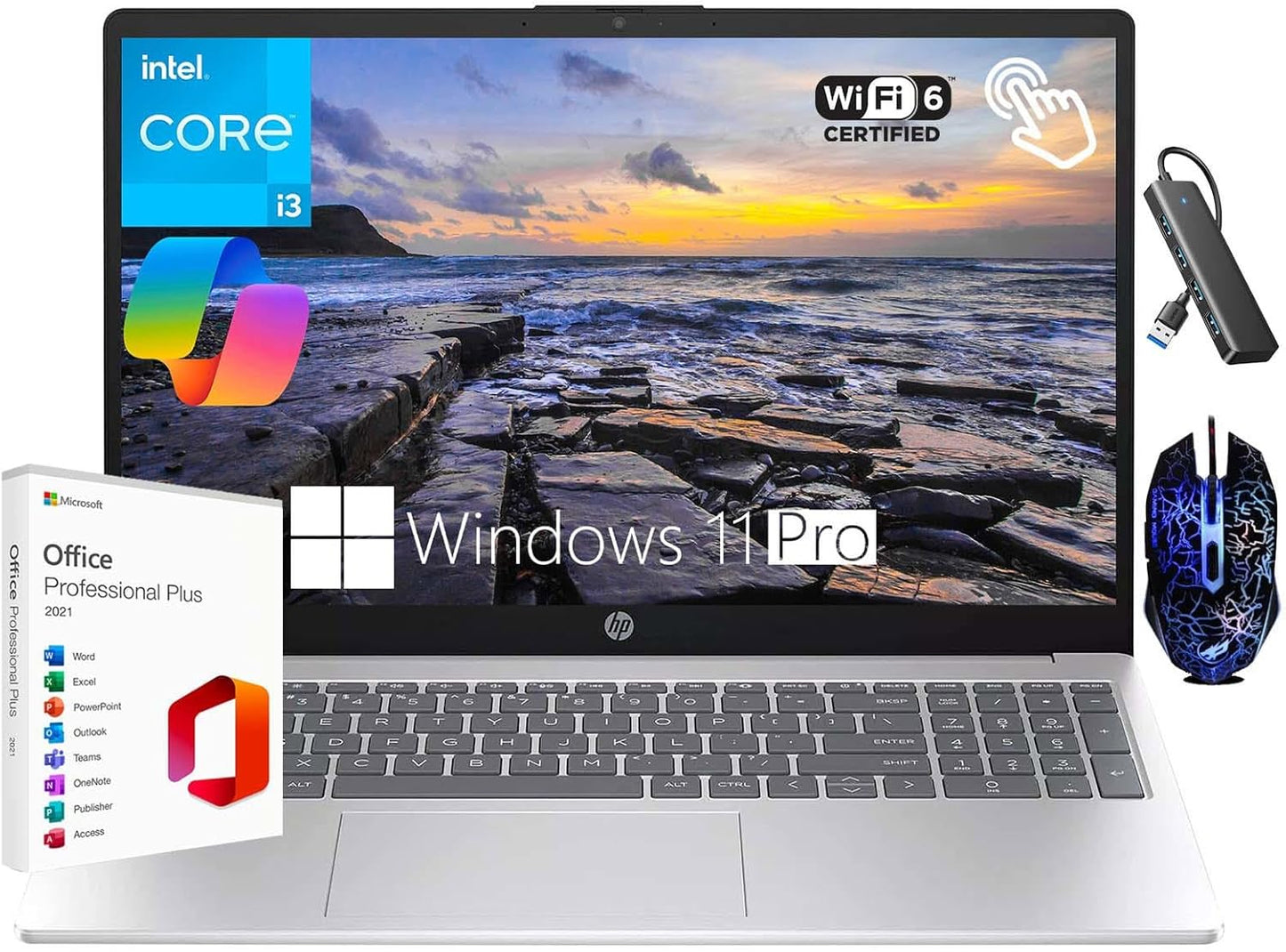 HP 15.6 Touchscreen Business Laptop with Intel Core i3-1315U