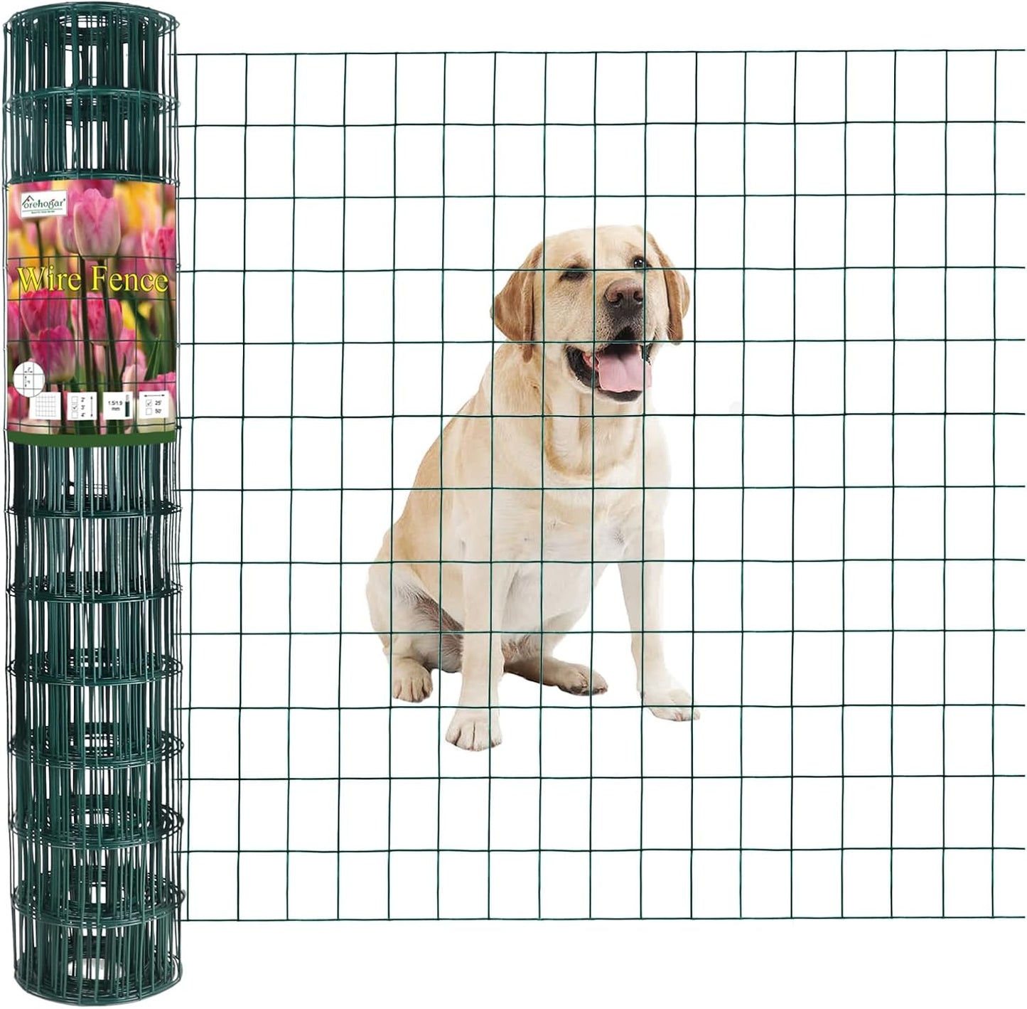 Green PVC Coated Welded Wire Fence for Garden Protection