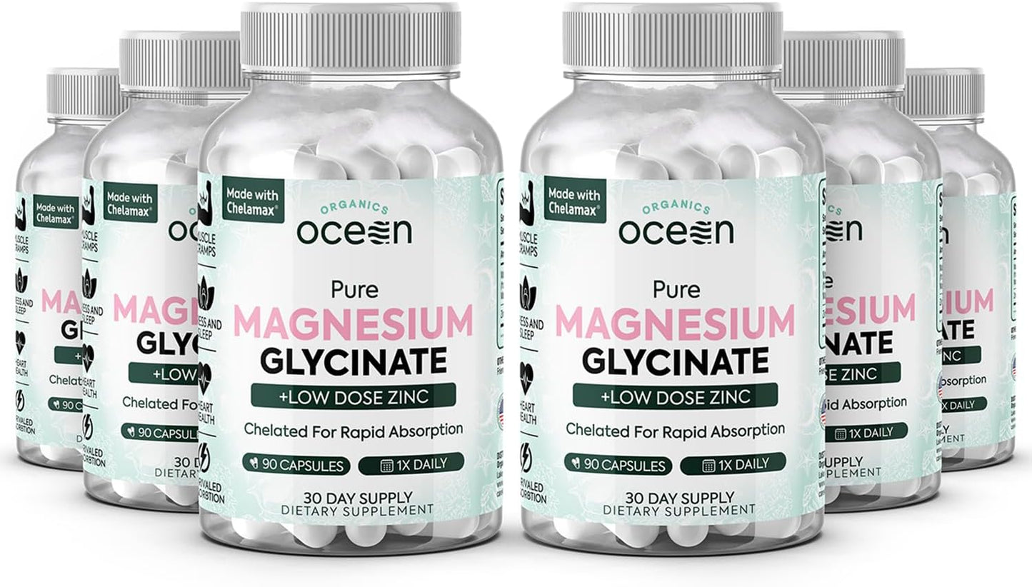 Organics Ocean Magnesium Glycinate with Zinc for Muscle Support