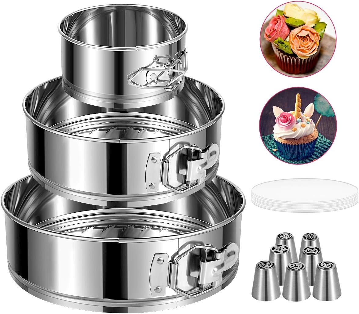 Stainless Steel Springform Pan Set for Perfect Cheesecakes