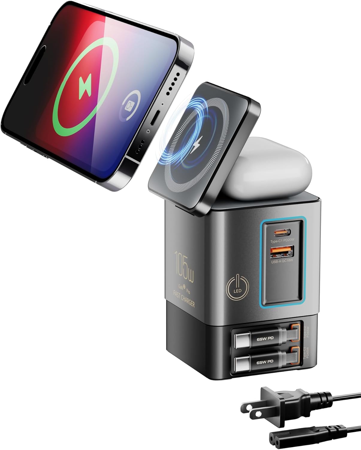 6-in-1 Charging Station for Apple Devices with Fast Charging