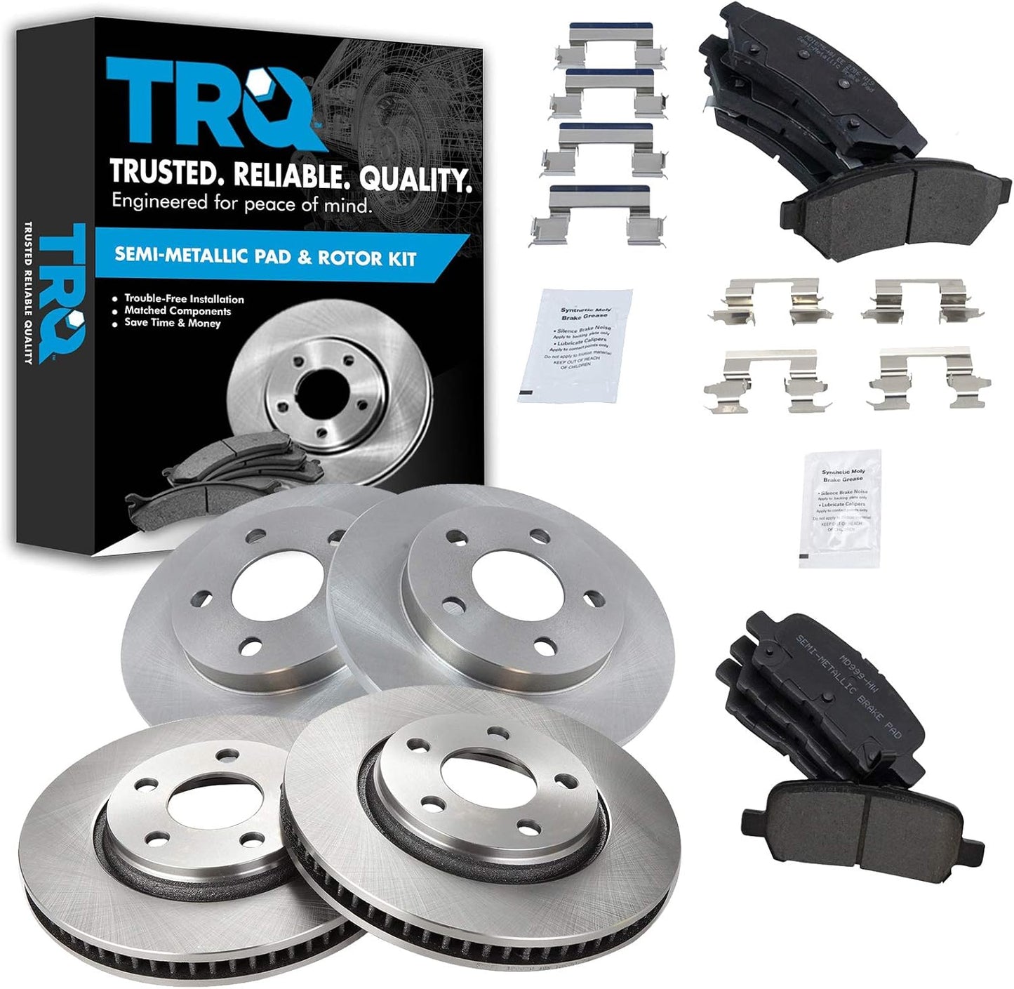TRQ Brake Pad & Rotor Kit for 2005-2008 Buick LaCrosse & Grand Prix