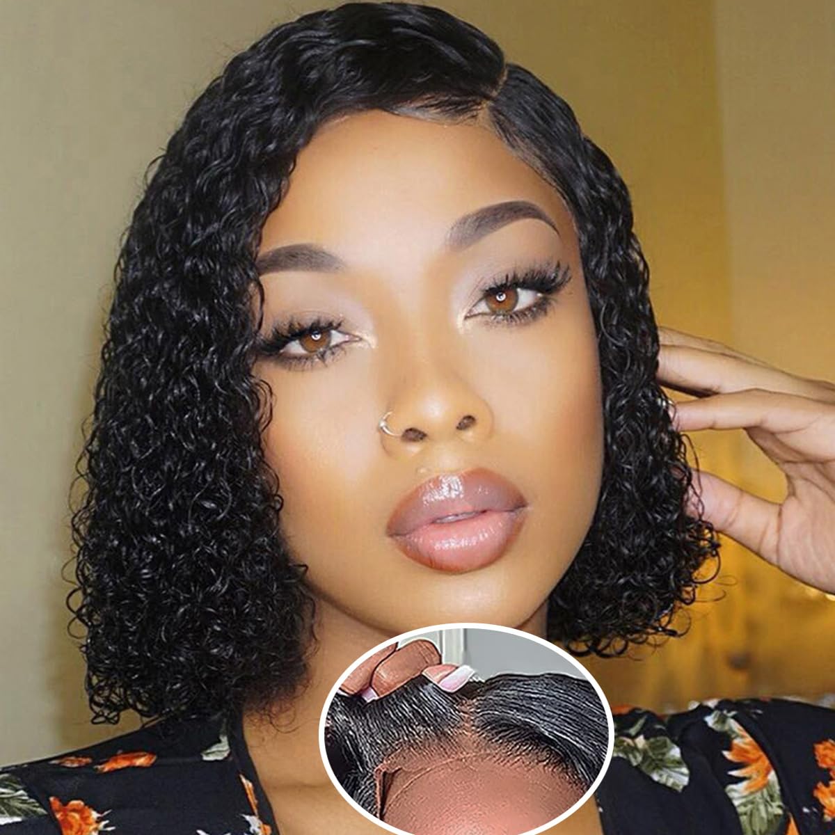 Wear and Go Glueless Wig Bob Wig Human Hair for Beginners