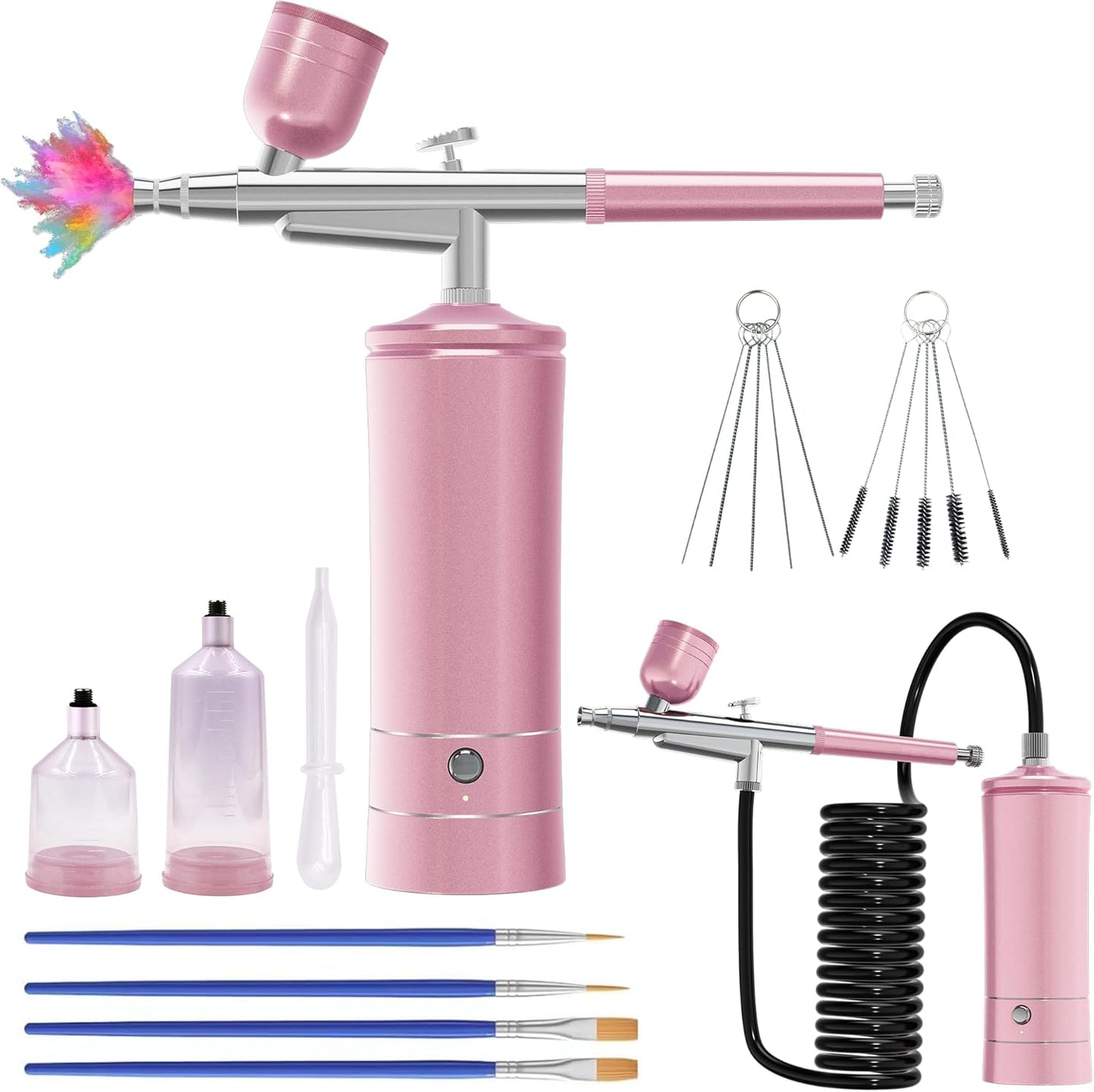 Cordless Portable Nail Airbrush - 36psi High Pressure, Rechargeable, 0.3mm Nozzle