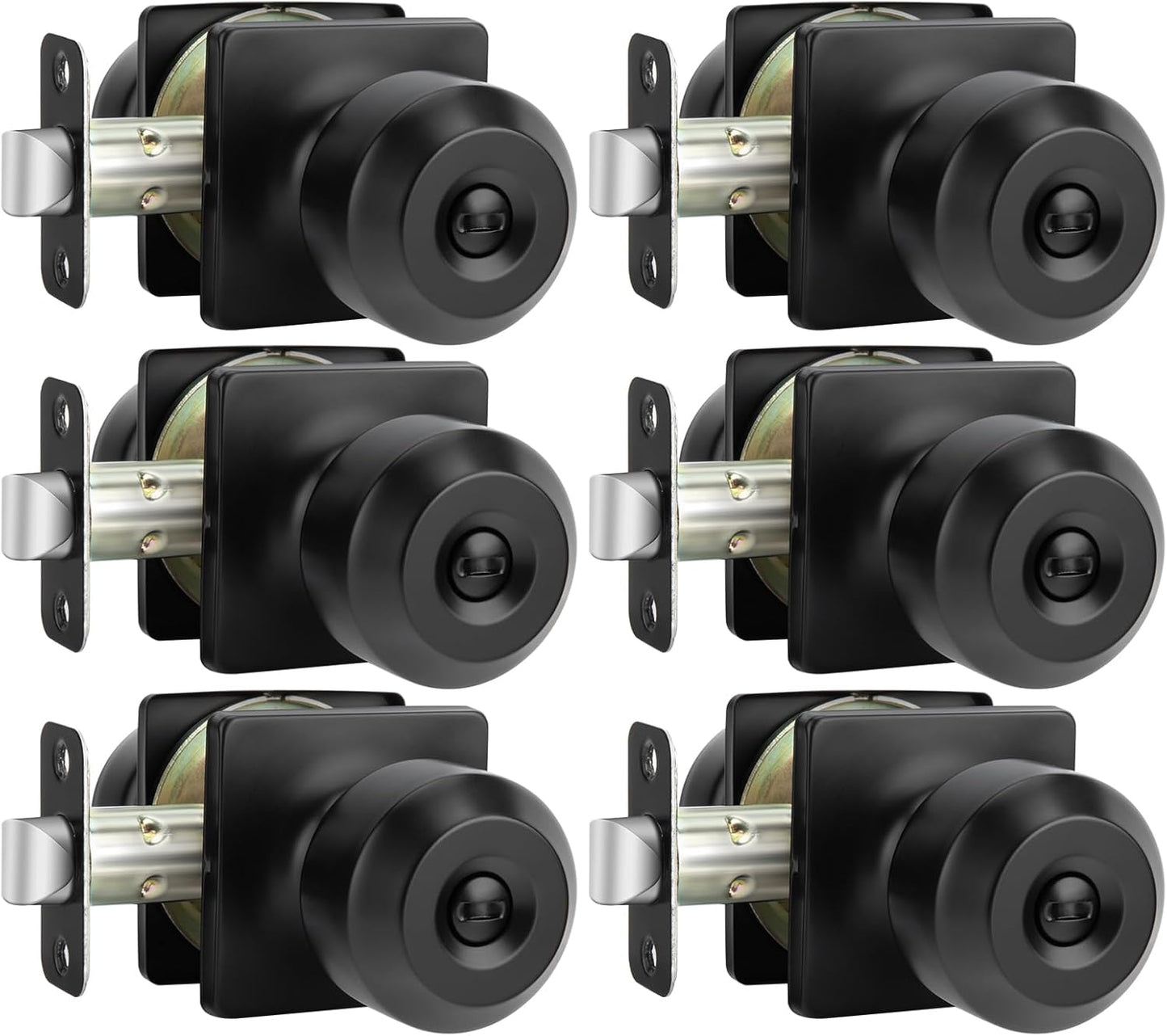 Haidms Matte Black Door Knobs for Interior Privacy Use