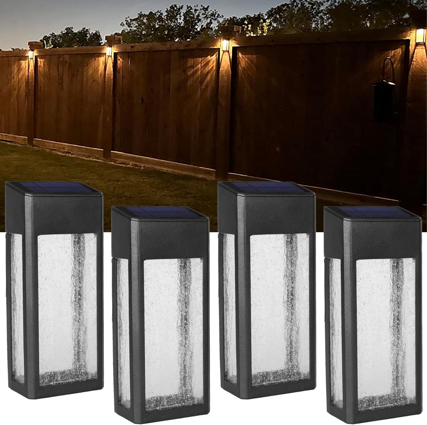 GOODFOEVER Solar Fence Lights - Elegant Outdoor Lighting Solution