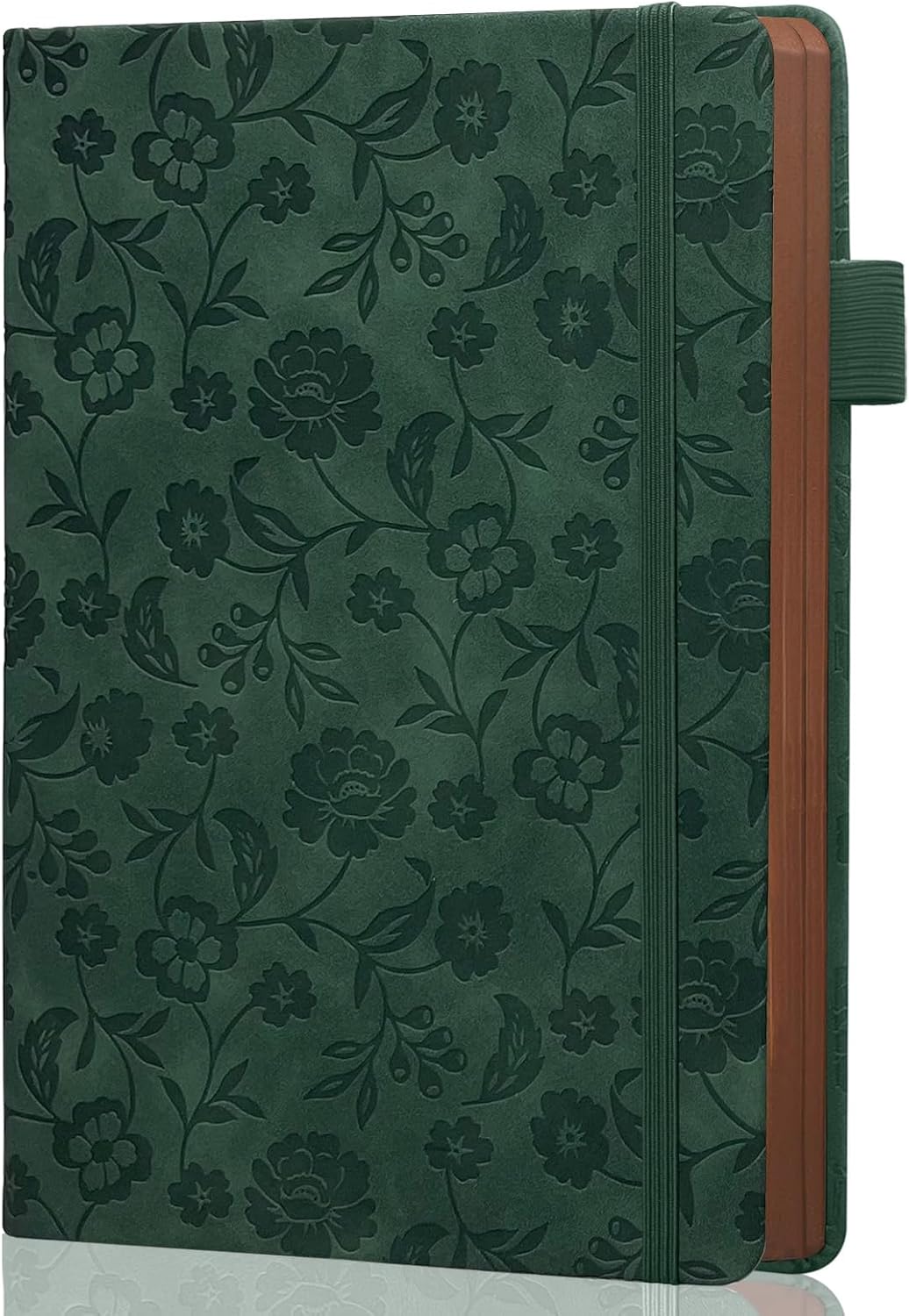 Floral Embossed Leather Journal - Stylish & Durable!