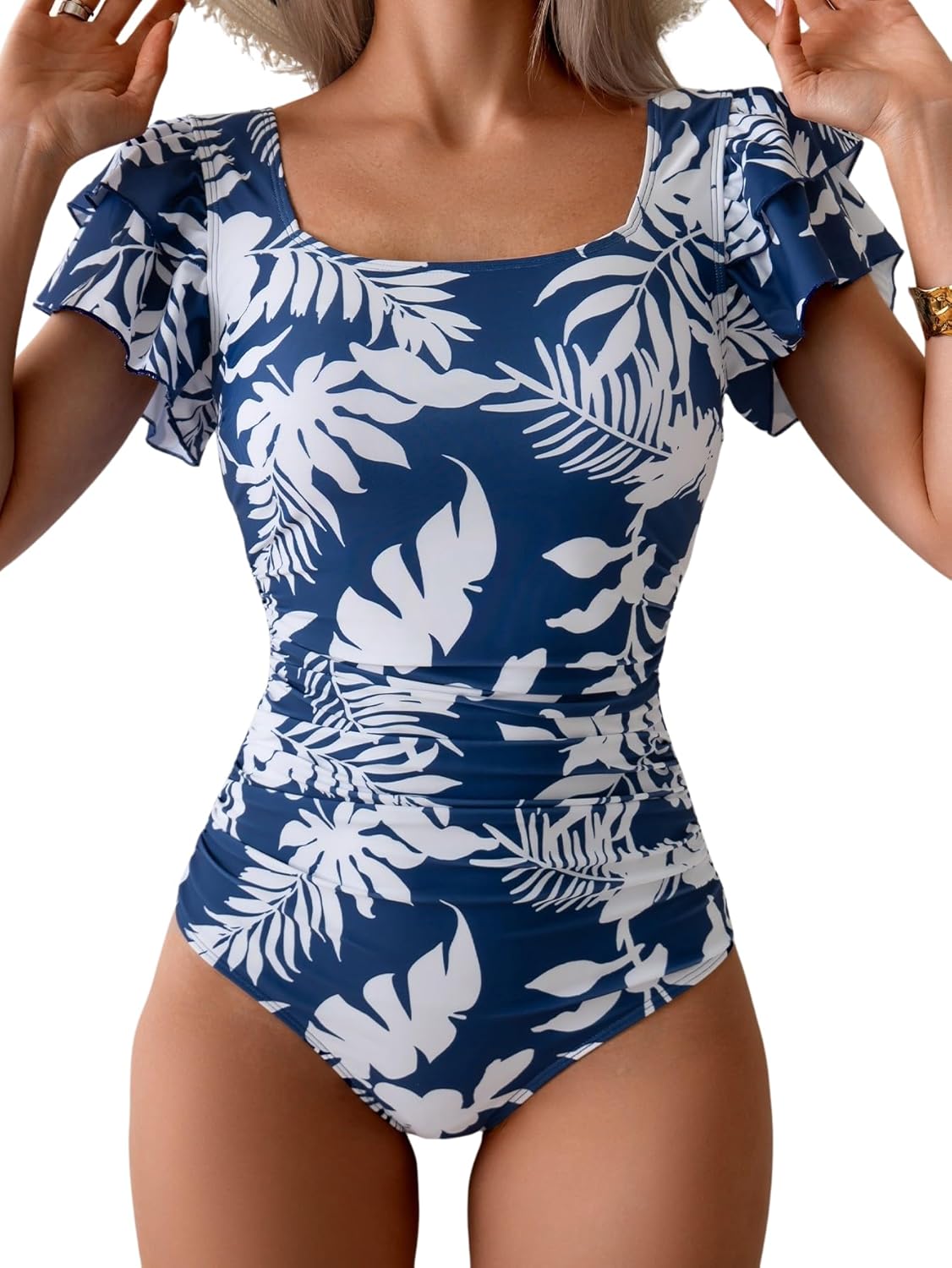 Eomenie Women's Tummy Control One Piece Swimsuit for Summer Fun