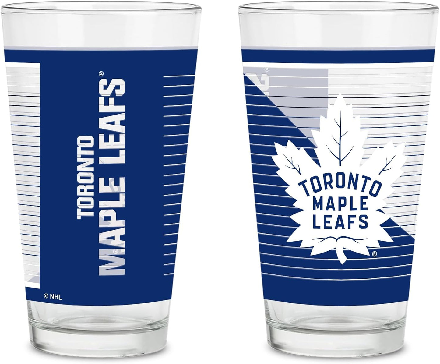 NHL Hockey 2 Pack 16oz Pint Glass Gift Set for True Fans