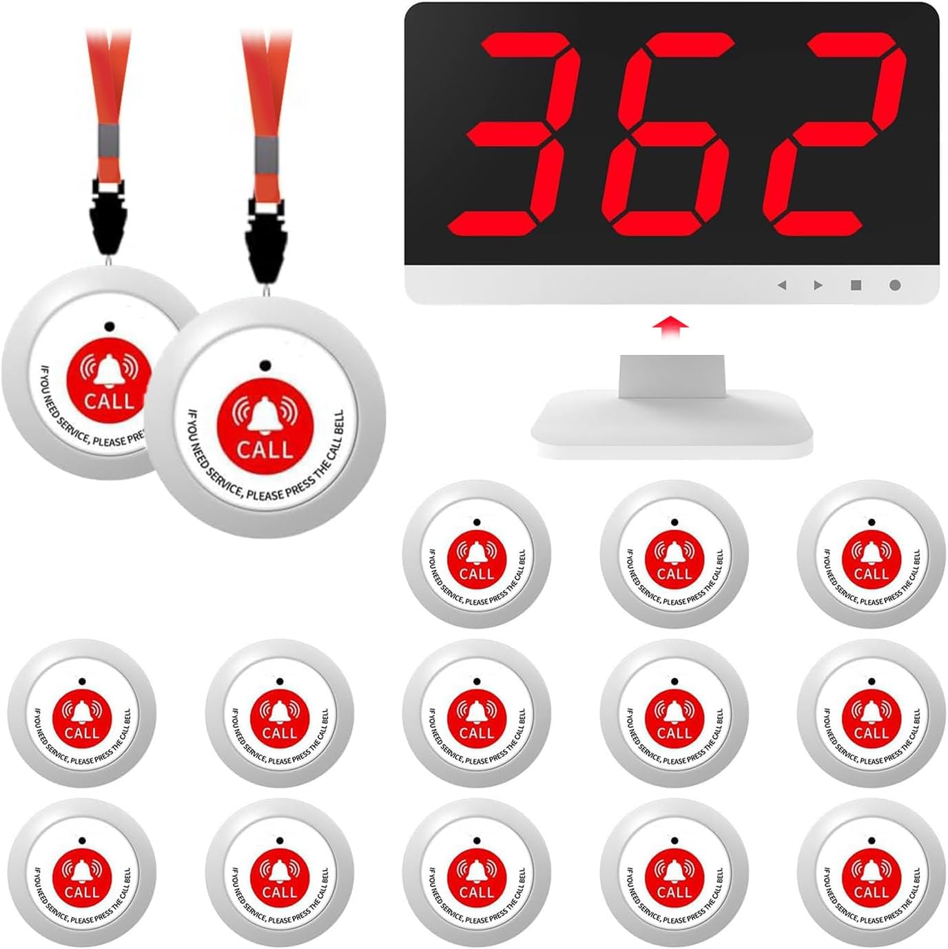 Emergency Call Buttons for Caregiver Paging System - 1000ft Range