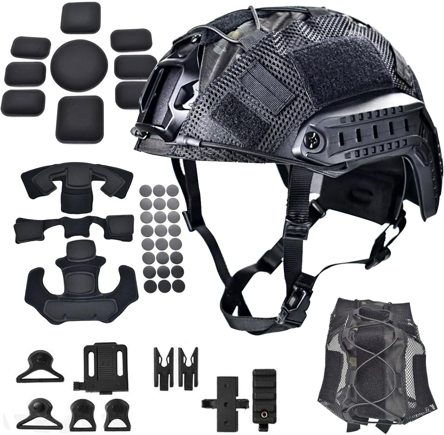 Adjustable Tactical Fast Helmet Set for Adults