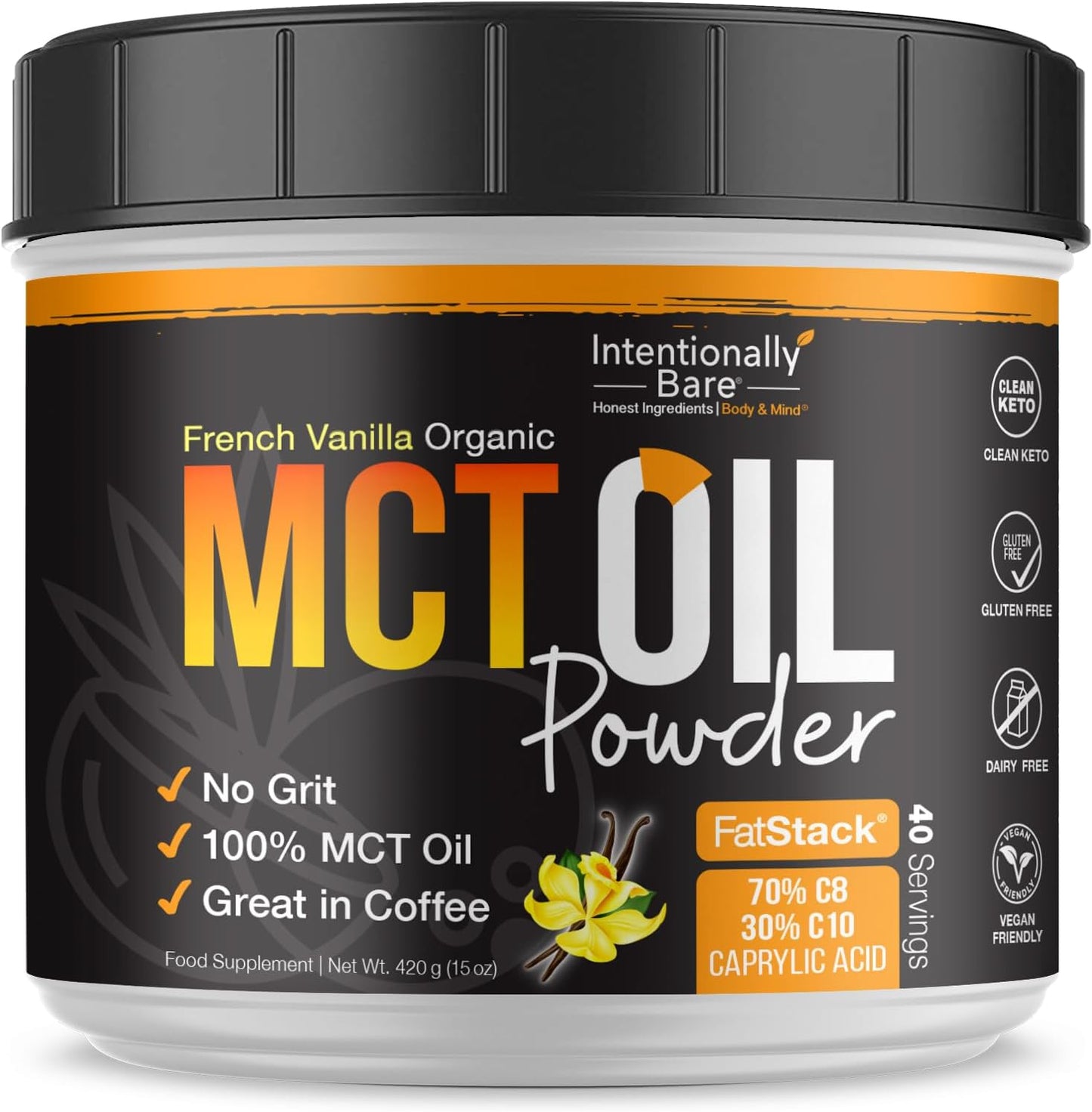 French Vanilla C8 MCT Powder for Energy