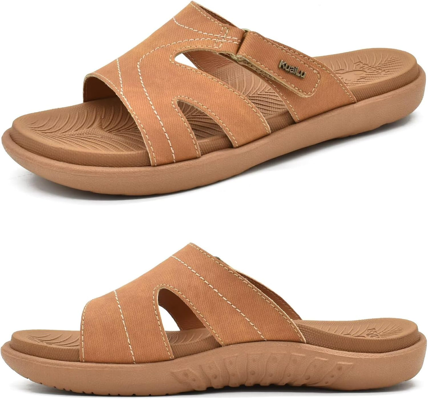 KuaiLu Womens Fashion Orthotic Slides for Comfort and Style