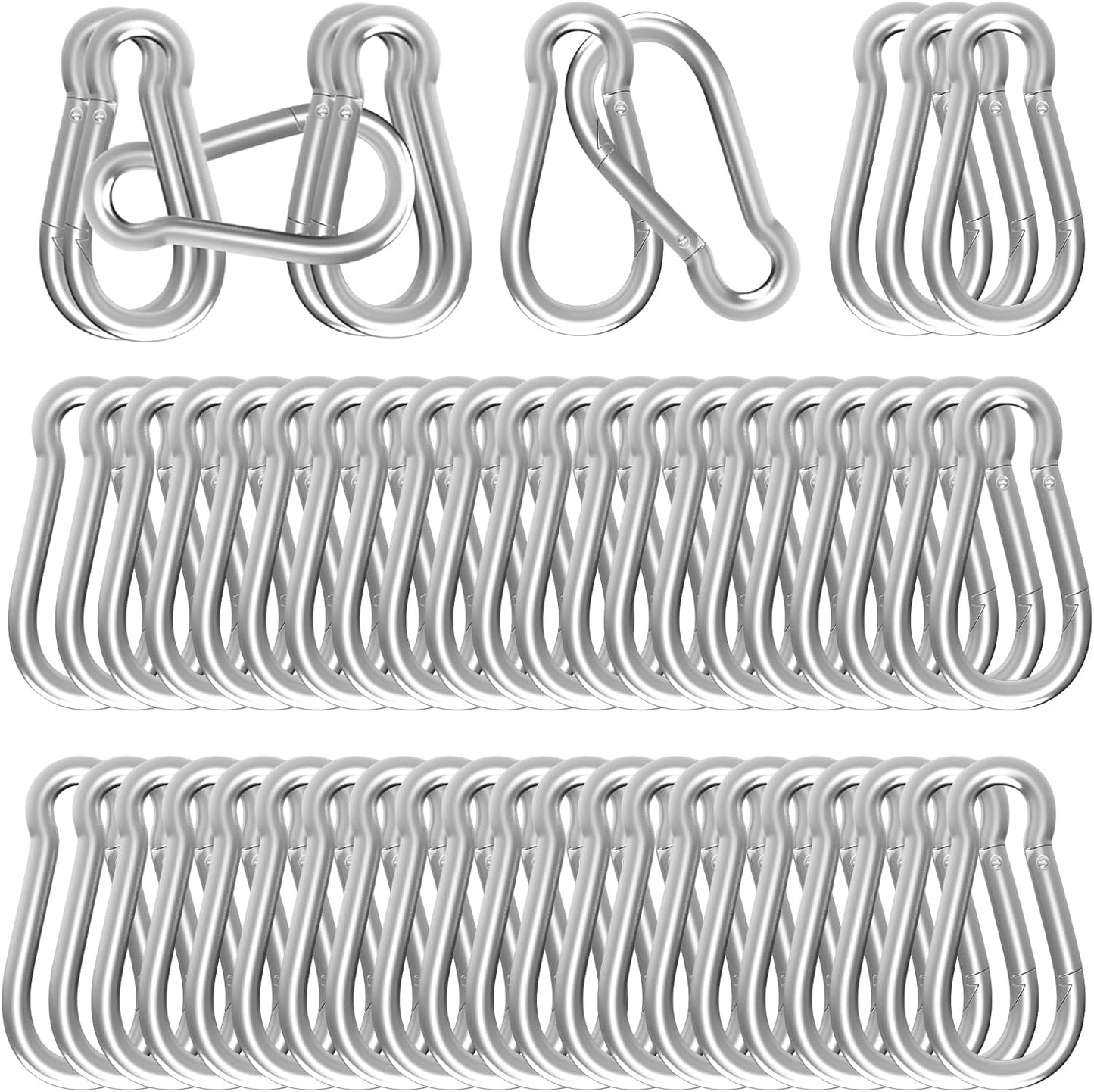 Heavy Duty Galvanized Steel Carabiners for Outdoor Activities