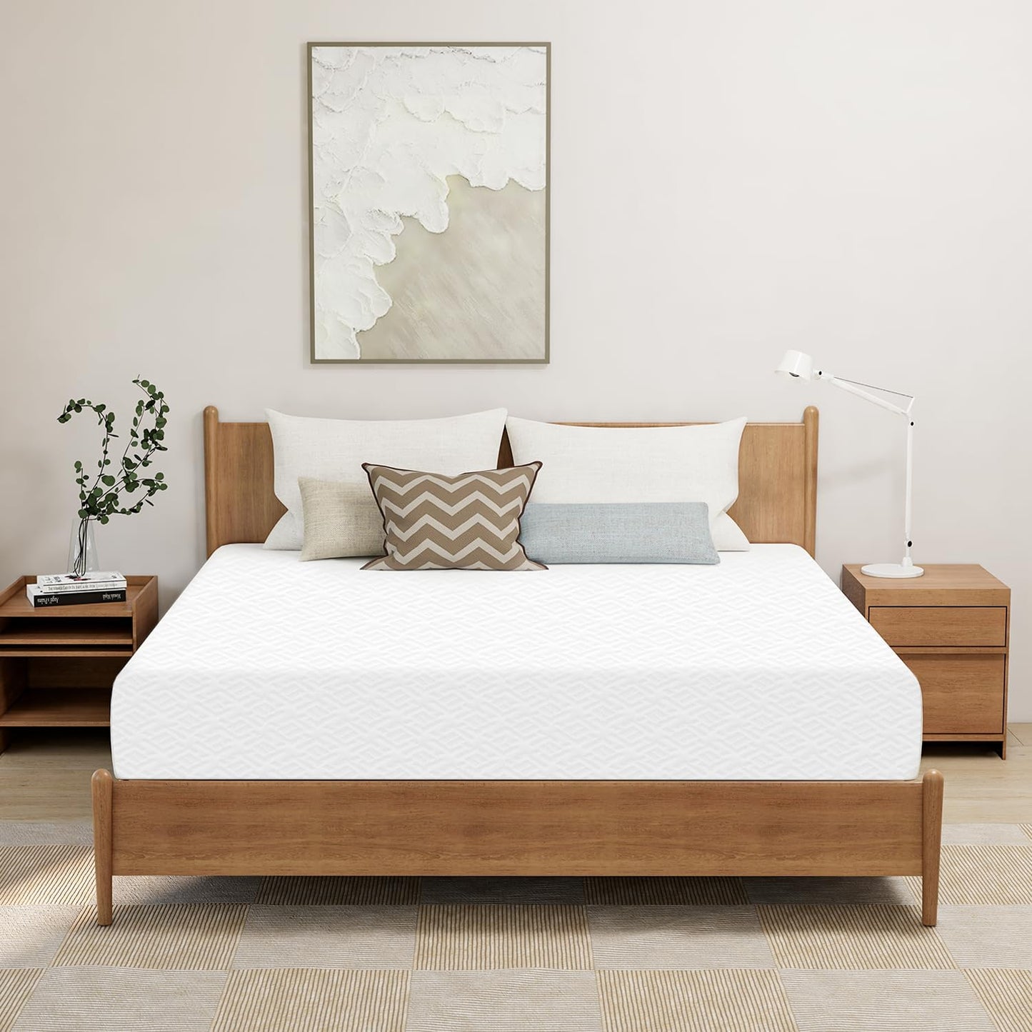 GAESTE 8 Inch King Cooling Gel Memory Foam Mattress for Comfort