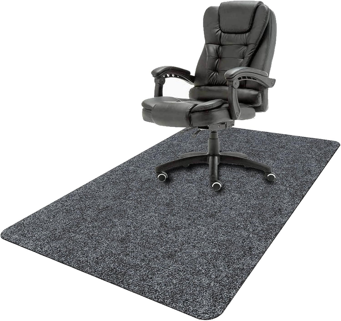 Upgraded 47x35 Hardwood Desk Chair Mat - Dark Grey