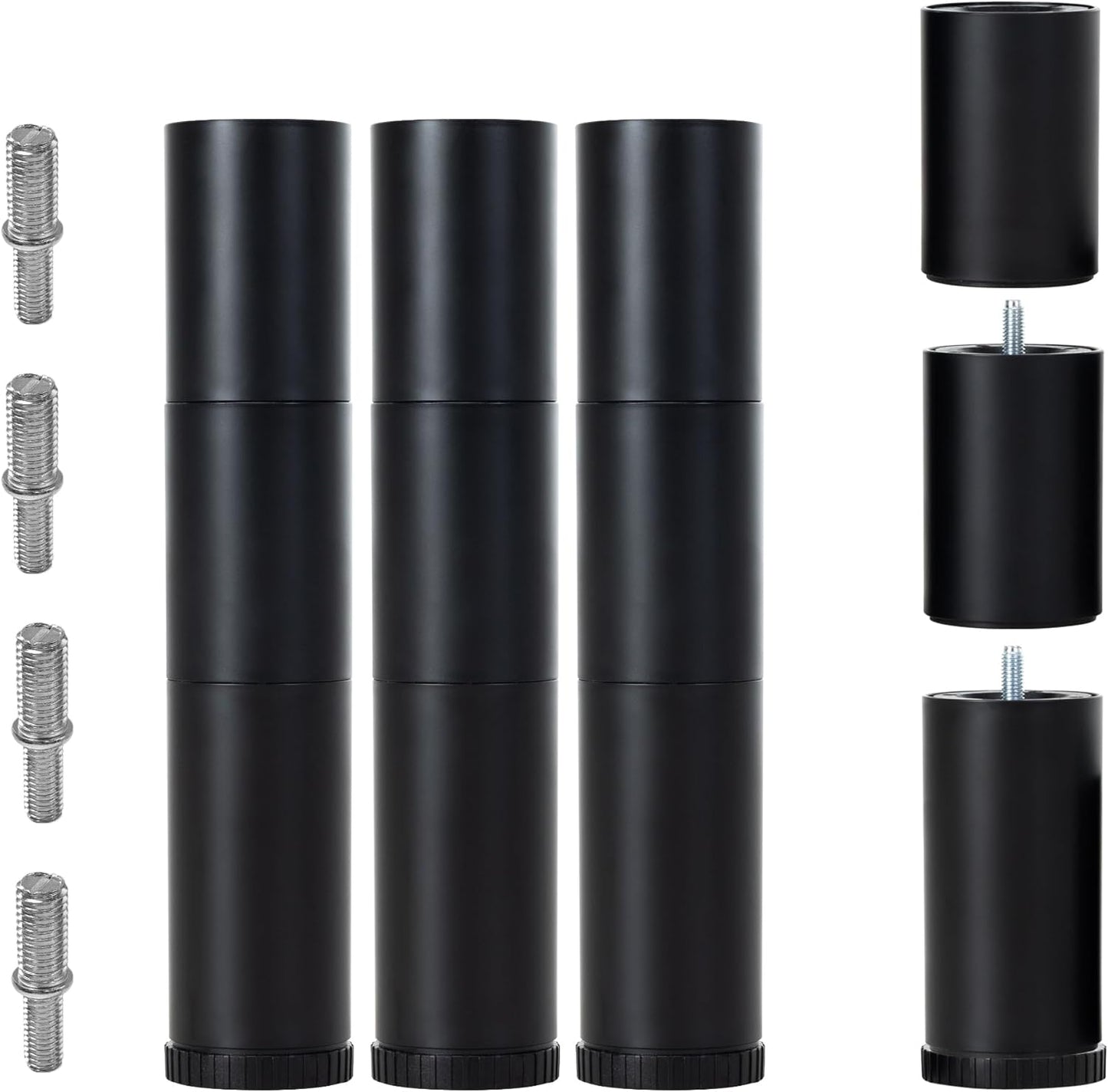 Adjustable Bed Legs Replacement Set for Bed Base Frame